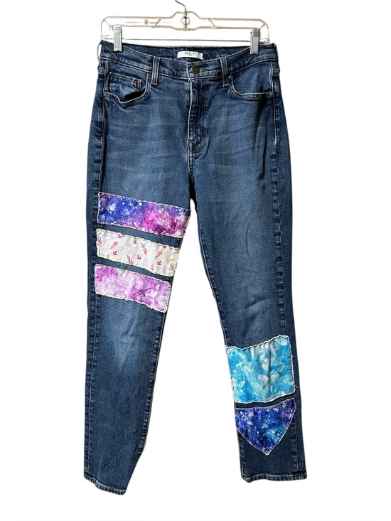 Fidelity Denim - Fidelity Oh Boy Boyfriend straight Leg Patchwork jeans Size 28 Festival